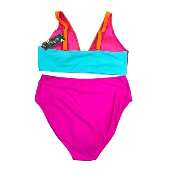 Blooming Jelly Women's Size XL Colorful High Waisted Full Coverage Bikini - Picture 6 of 9
